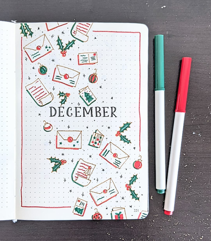 December bullet journal cover